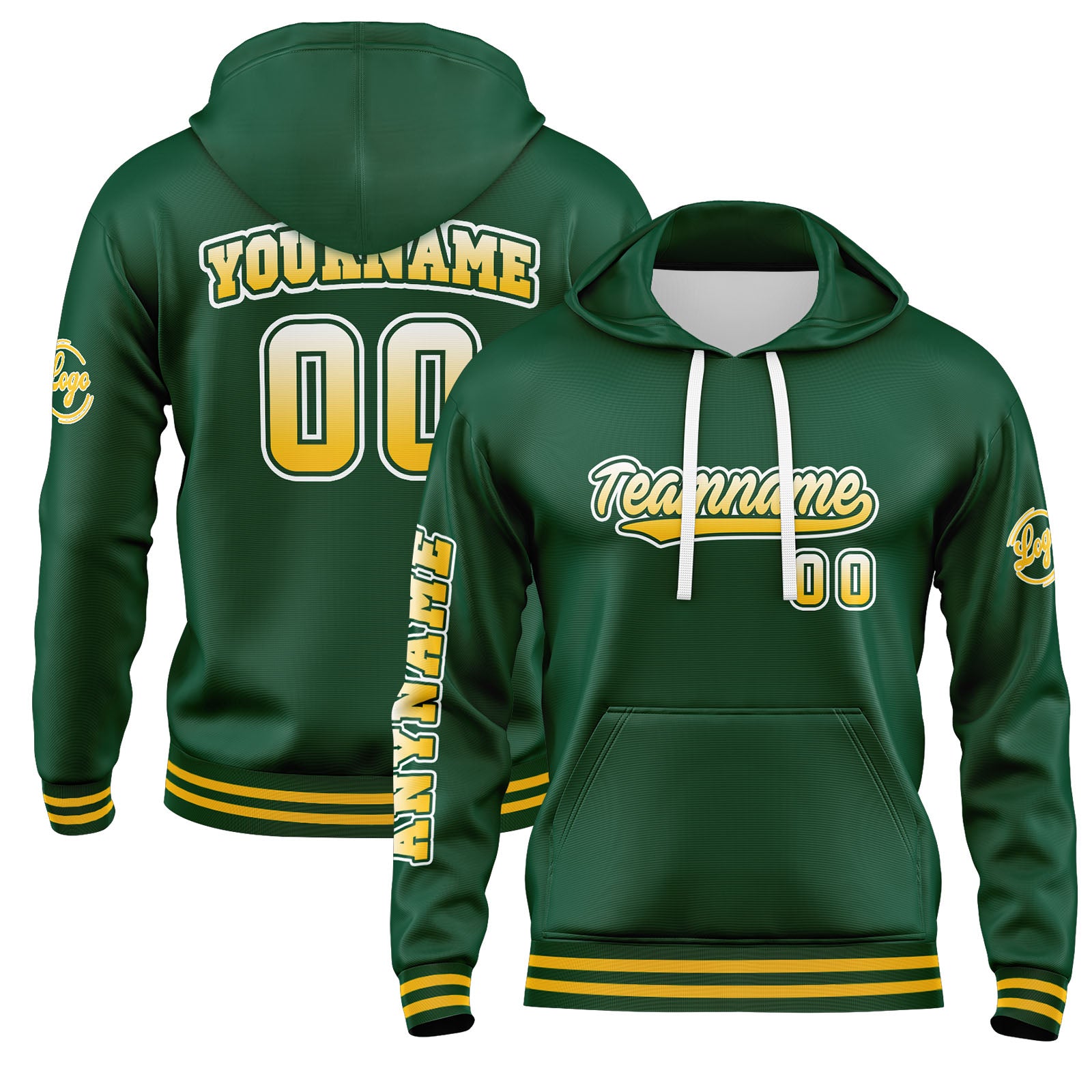 Custom Green Sweatshirt Hoodie For Men Women Girl Boy Print Your Logo Name Number enthsush