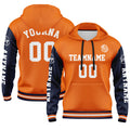 Custom Navy Orange Sweatshirt Hoodie For Men Women Girl Boy Print Your Logo Name Number enthsush