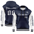 Custom Navy White Sweatshirt Hoodie For Men Women Girl Boy Print Your Logo Name Number enthsush