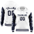 Custom Navy White Sweatshirt Hoodie For Men Women Girl Boy Print Your Logo Name Number enthsush
