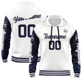 Custom Navy White Sweatshirt Hoodie For Men Women Girl Boy Print Your Logo Name Number enthsush