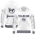 Custom Navy White Sweatshirt Hoodie For Men Women Girl Boy Print Your Logo Name Number enthsush