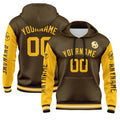 Custom Brown Yellow Sweatshirt Hoodie For Men Women Girl Boy Print Your Logo Name Number enthsush