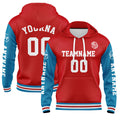 Custom Blue Red Sweatshirt Hoodie For Men Women Girl Boy Print Your Logo Name Number enthsush