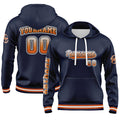Custom Navy Orange Sweatshirt Hoodie For Men Women Girl Boy Print Your Logo Name Number enthsush