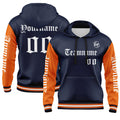 Custom Navy Orange Sweatshirt Hoodie For Men Women Girl Boy Print Your Logo Name Number enthsush