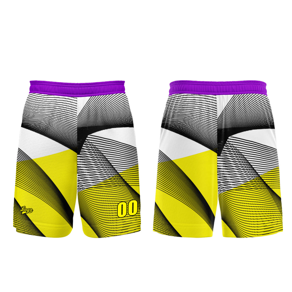 Custom Purple Yellow Basketball Jersey Uniform Suit Printed Your Logo Name Number enthsush