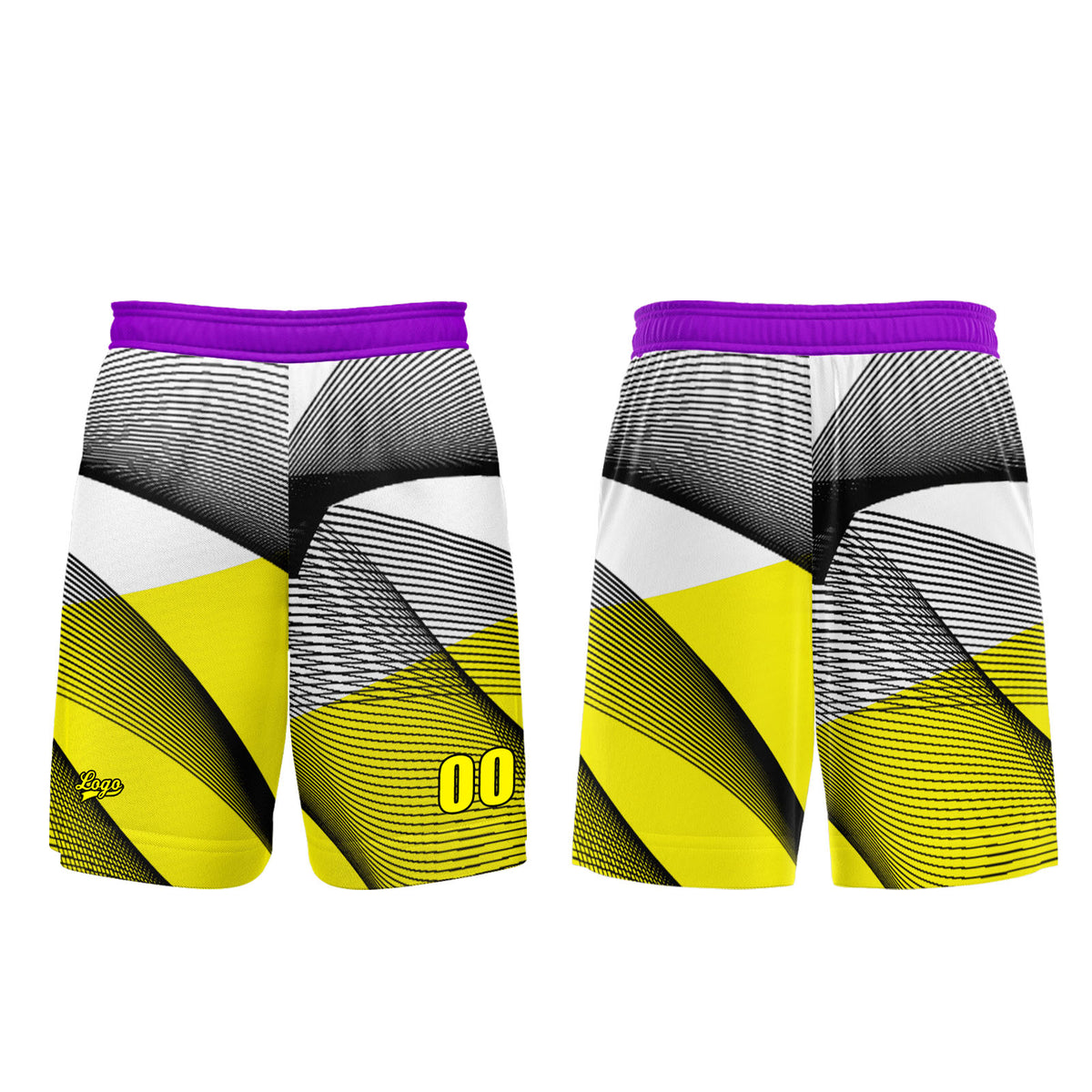 Custom Purple Yellow Basketball Jersey Uniform Suit Printed Your Logo Name Number enthsush