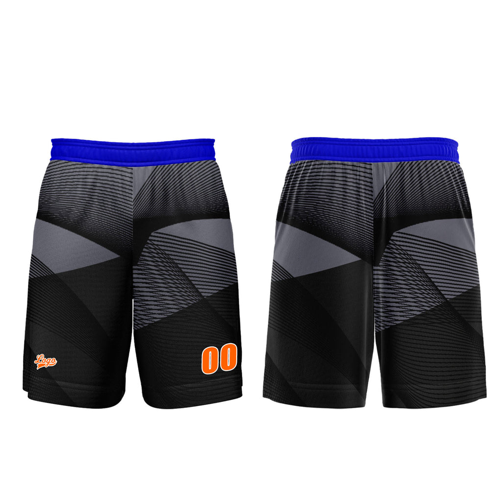 Custom Black Blue Basketball Jersey Uniform Suit Printed Your Logo Name Number enthsush