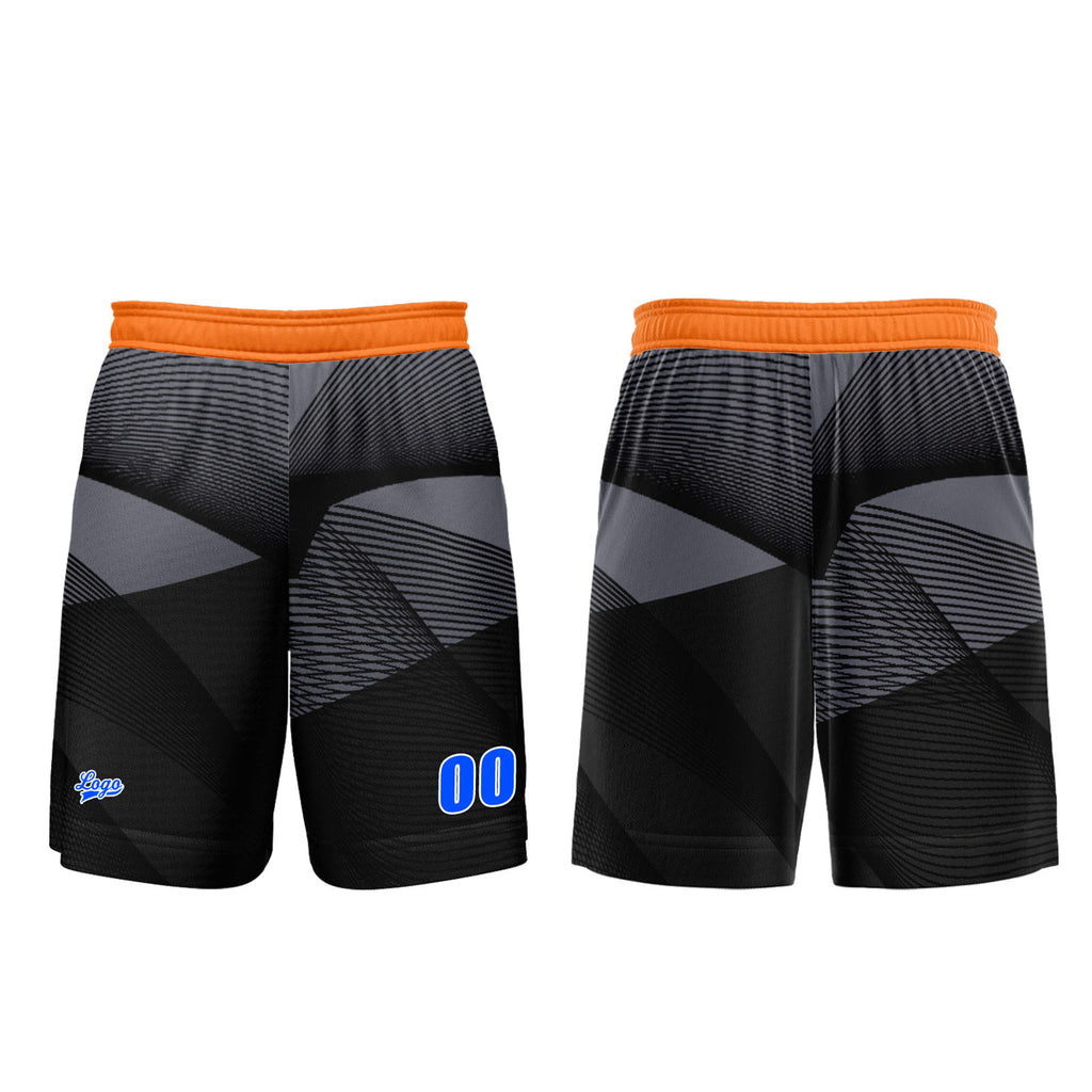 Custom Black Orange Basketball Jersey Uniform Suit Printed Your Logo Name Number enthsush