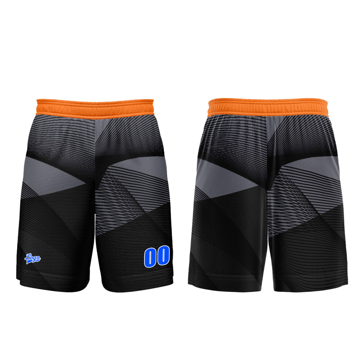 Custom Black Orange Basketball Jersey Uniform Suit Printed Your Logo Name Number enthsush