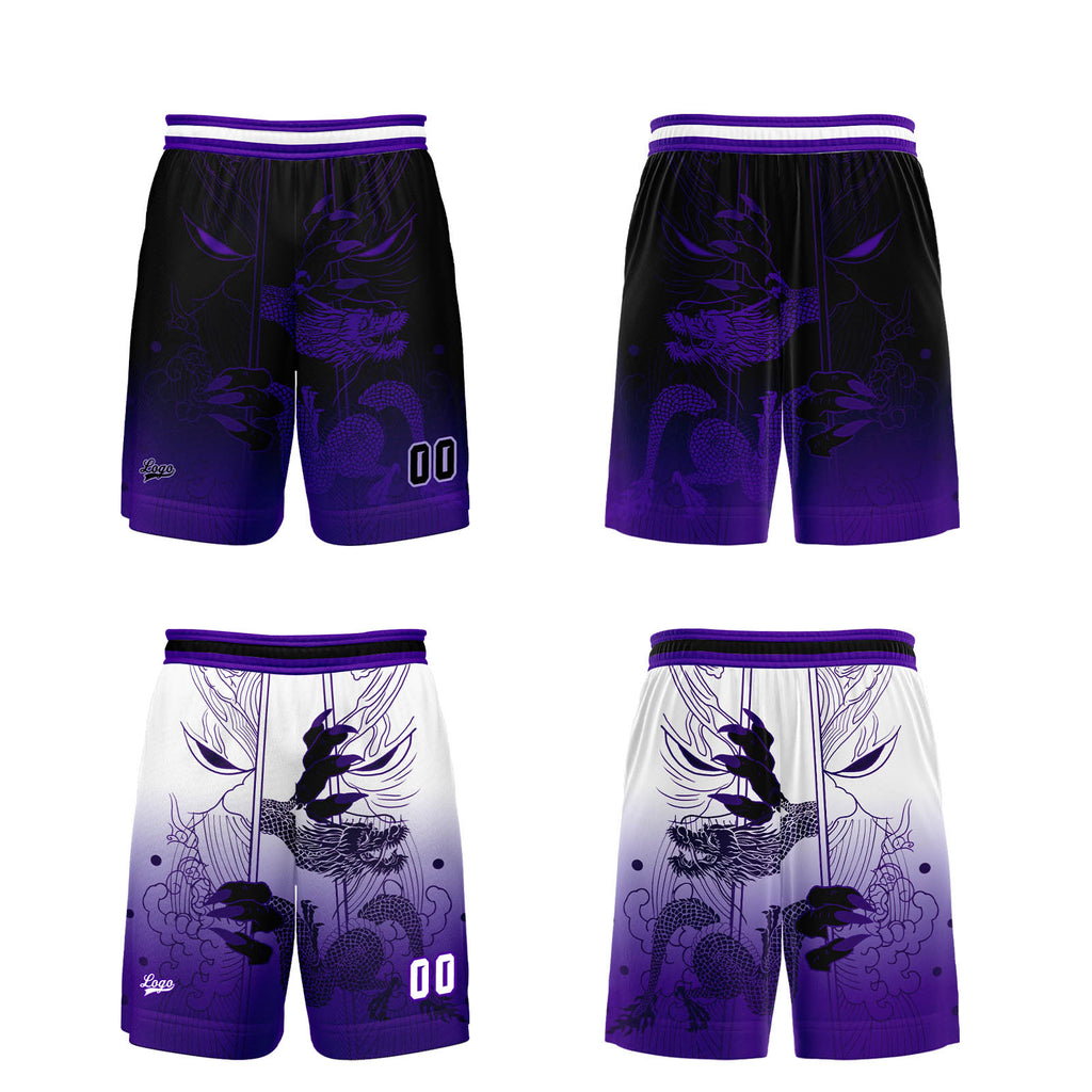 Custom Purple Reversible Basketball Suit for Adults and Kids Personalized Jersey enthsush