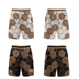 Custom Brown Reversible Basketball Suit for Adults and Kids Personalized Jersey