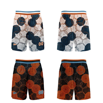 Custom Blue Orange Reversible Basketball Suit for Adults and Kids Personalized Jersey enthsush