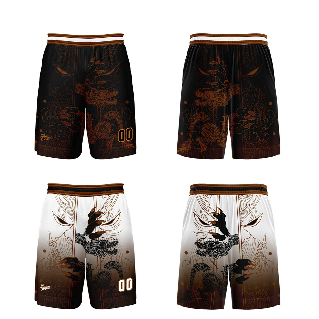 Custom Brown Reversible Basketball Suit for Adults and Kids Personalized Jersey enthsush
