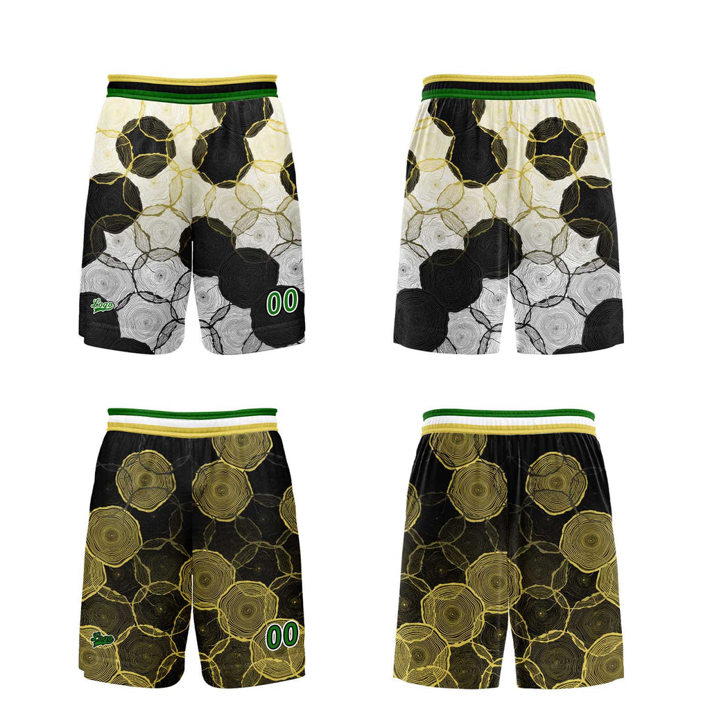 Custom Black Yellow Reversible Basketball Suit for Adults and Kids Personalized Jersey enthsush