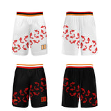 Custom Black White Reversible Basketball Suit for Adults and Kids Personalized Jersey