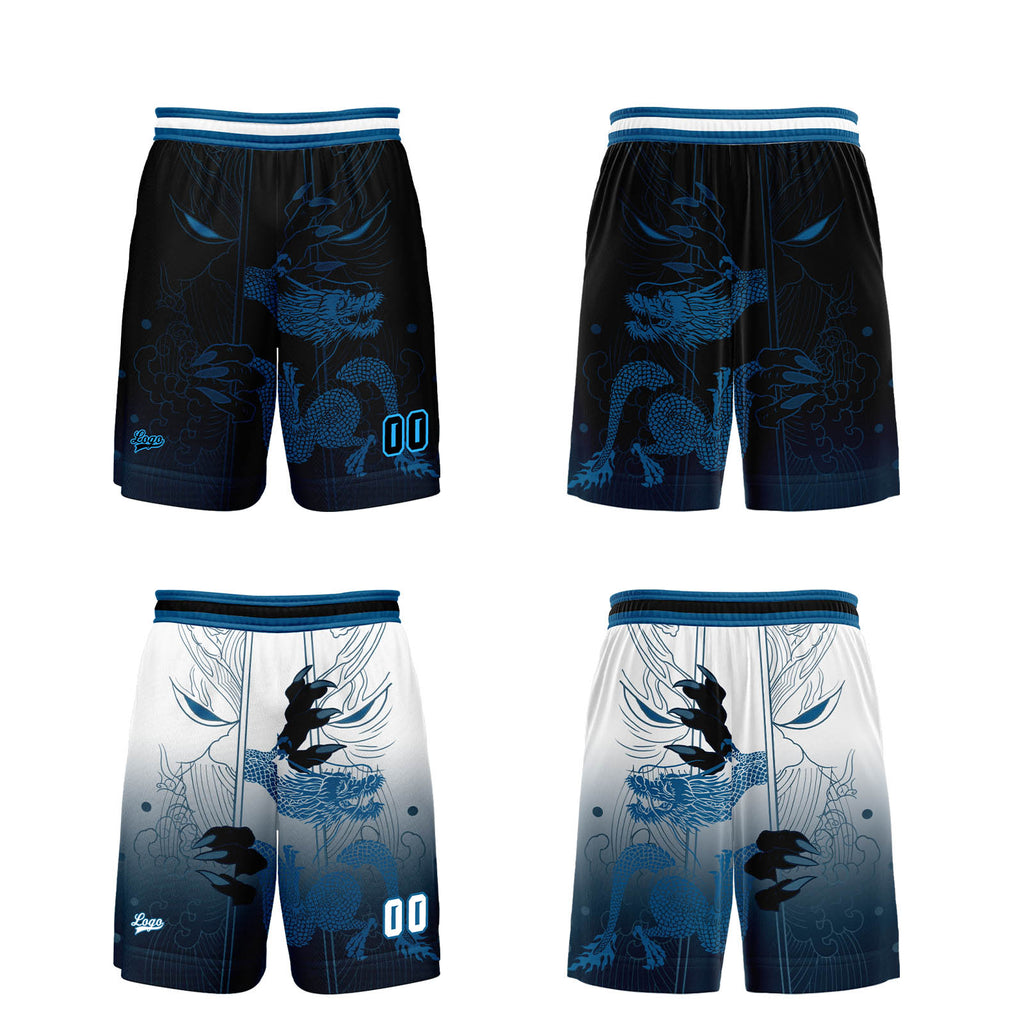 Custom Blue Reversible Basketball Suit for Adults and Kids Personalized Jersey enthsush