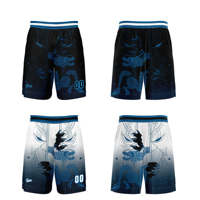 Custom Blue Reversible Basketball Suit for Adults and Kids Personalized Jersey enthsush
