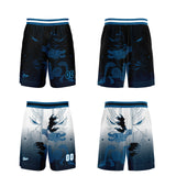 Custom Blue Reversible Basketball Suit for Adults and Kids Personalized Jersey