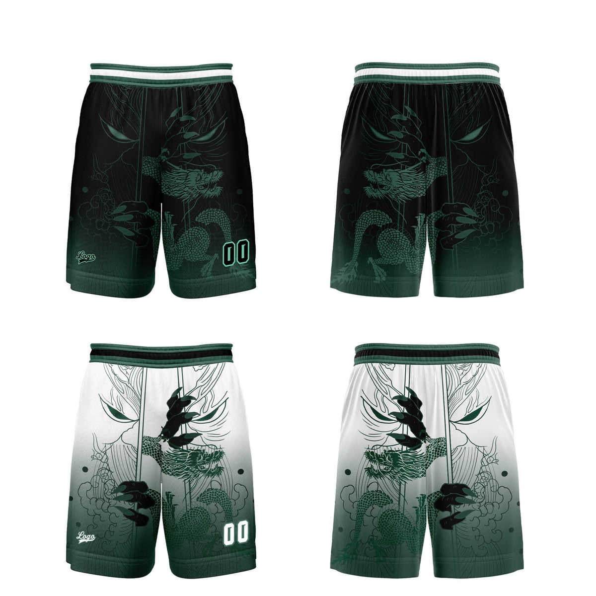 Custom Green Reversible Basketball Suit for Adults and Kids Personalized Jersey enthsush
