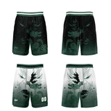 Custom Green Reversible Basketball Suit for Adults and Kids Personalized Jersey