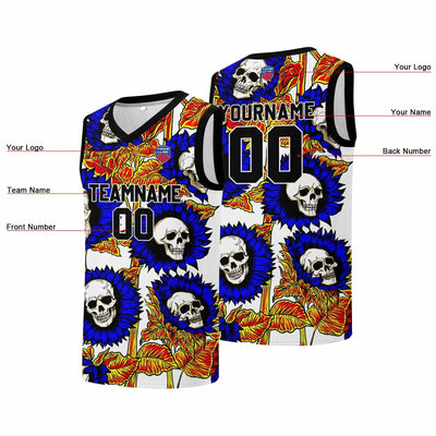 Custom basketball jersey for men and women. Stitched and printed name, number and logo Royal enthsush