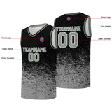 Custom basketball jersey for men and women. Stitched and printed name, number and logo Black&Gray