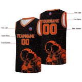 Custom basketball jersey for men and women. Stitched and printed name, number and logo Black