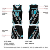 Custom Black Blue Basketball Jersey Uniform Suit Printed Your Logo Name Number