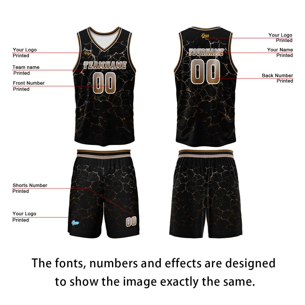 Custom Brown Basketball Jersey Uniform Suit Printed Your Logo Name Number enthsush
