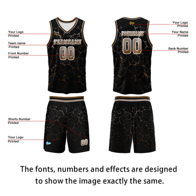 Custom Brown Basketball Jersey Uniform Suit Printed Your Logo Name Number enthsush