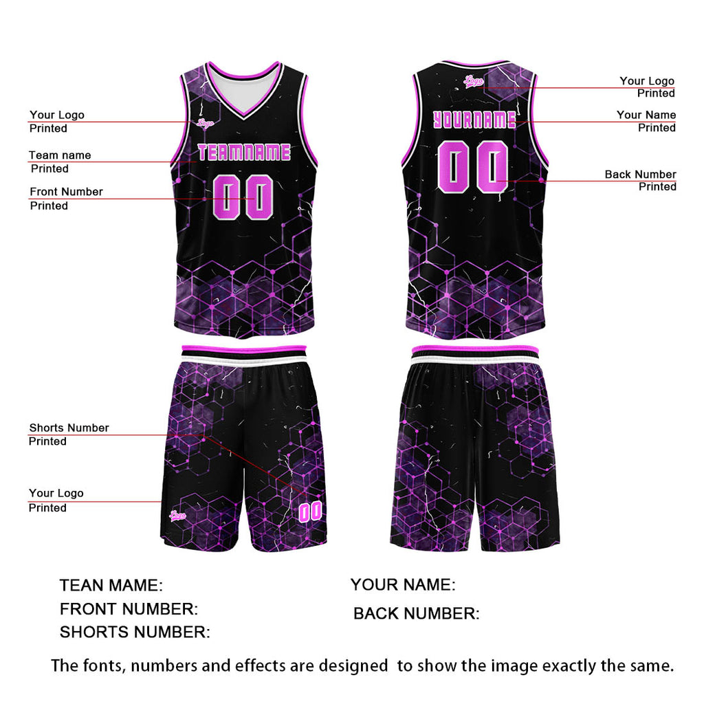 Custom Rose Basketball Jersey Uniform Suit Printed Your Logo Name Number enthsush