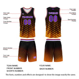 Custom  Orange Purple Basketball Jersey Uniform Suit Printed Your Logo Name Number