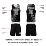 Custom Black Ash Basketball Jersey Uniform Suit Printed Your Logo Name Number