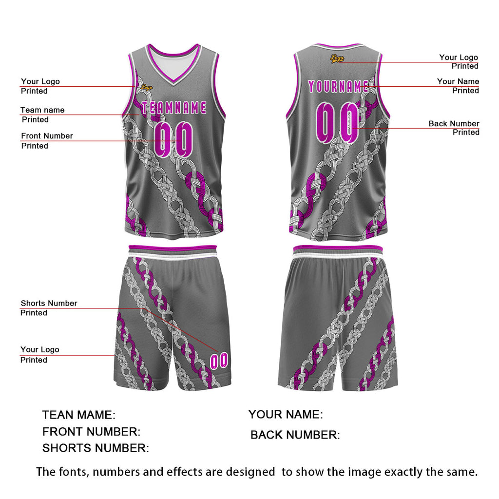 Custom Ash Powder Basketball Jersey Uniform Suit Printed Your Logo Name Number enthsush