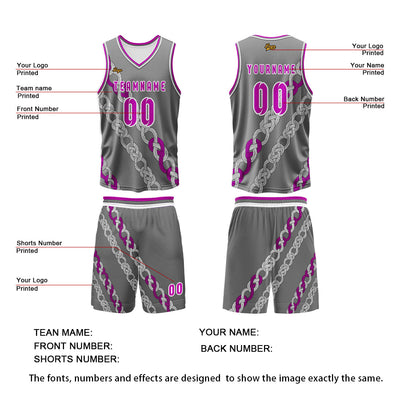 Custom Ash Powder Basketball Jersey Uniform Suit Printed Your Logo Name Number enthsush