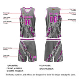 Custom Ash Powder Basketball Jersey Uniform Suit Printed Your Logo Name Number