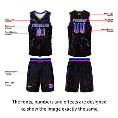Custom Rose Purple Basketball Jersey Uniform Suit Printed Your Logo Name Number enthsush