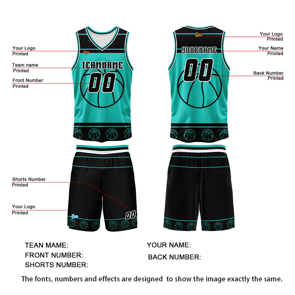 Custom White Tiffany Blue Basketball Jersey Uniform Suit Printed Your Logo Name Number enthsush