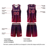 Custom Red Basketball Jersey Uniform Suit Printed Your Logo Name Number