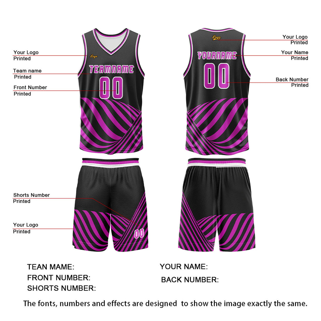 Custom Purple Basketball Jersey Uniform Suit Printed Your Logo Name Number enthsush