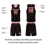 Custom Red Basketball Jersey Uniform Suit Printed Your Logo Name Number