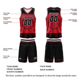 Custom White Red Basketball Jersey Uniform Suit Printed Your Logo Name Number