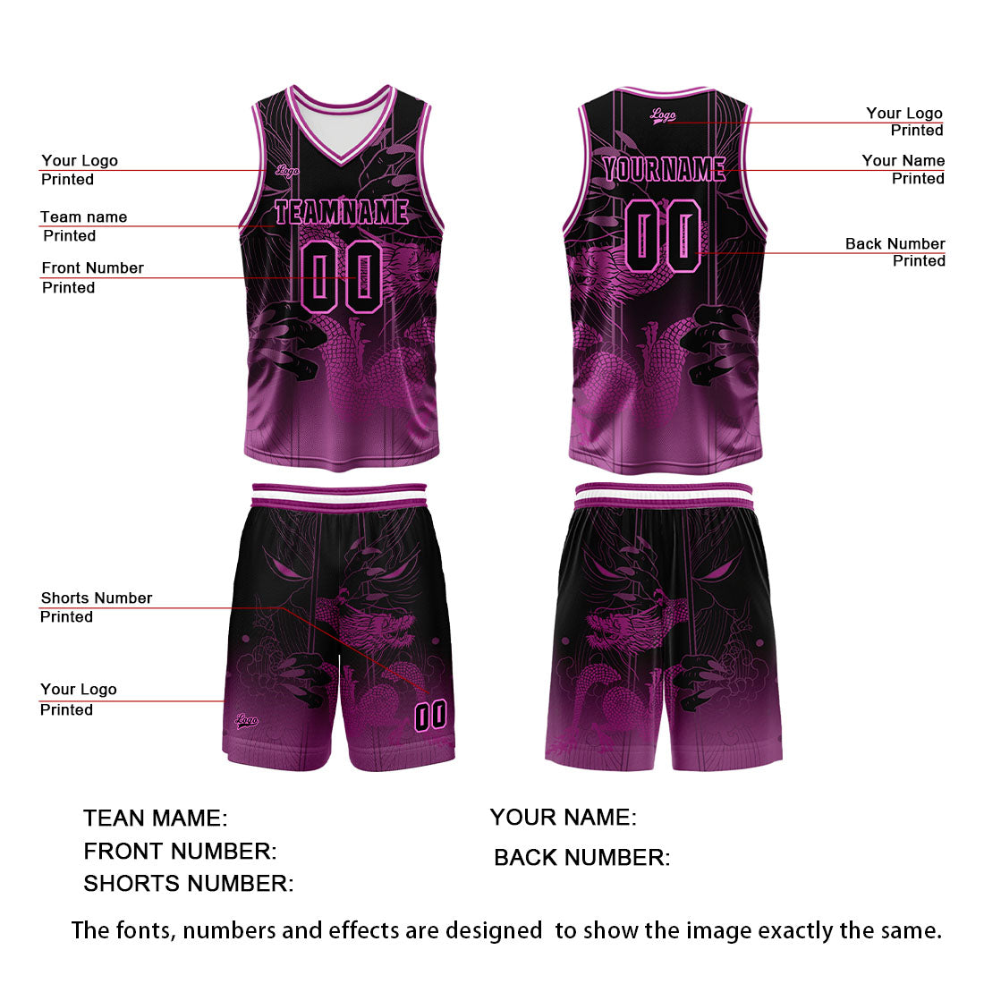 Custom Rose Reversible Basketball Suit for Adults and Kids Personalized Jersey enthsush
