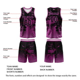 Custom Rose Reversible Basketball Suit for Adults and Kids Personalized Jersey