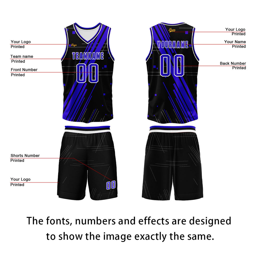 Custom Black Purple Basketball Jersey Uniform Suit Printed Your Logo Name Number enthsush
