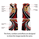 Custom Red Yellow Basketball Jersey Uniform Suit Printed Your Logo Name Number