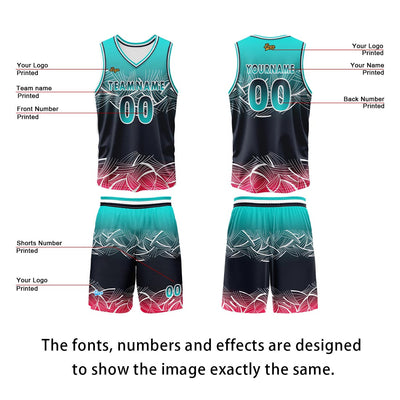 Custom Azure Blue Basketball Jersey Uniform Suit Printed Your Logo Name Number enthsush