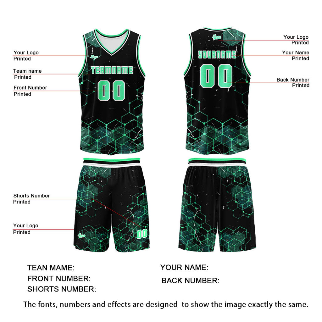 Custom Fluorescent Green Basketball Jersey Uniform Suit Printed Your Logo Name Number enthsush